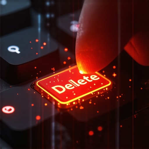 Ruka pritiska dugme za brisanje podataka na digitalnoj tastaturi