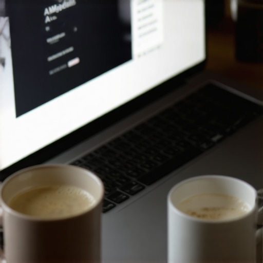 Prikaz Canva AI alata na laptopu u radnom okruženju malog biznisa