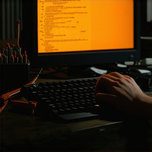 Close-up of a programmer using Claude for coding in a workshop-style environment