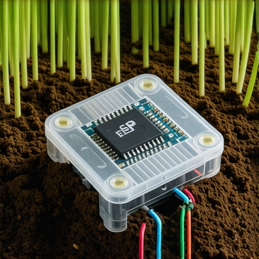 ESP32 sensor module in the field for smart farming yield optimization