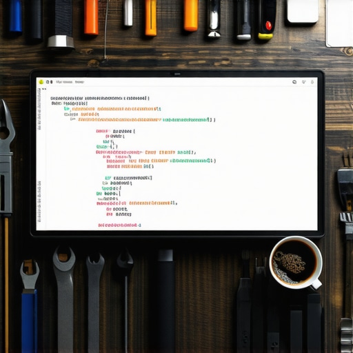 Close-up of a screen with Github Actions code and workshop tools.