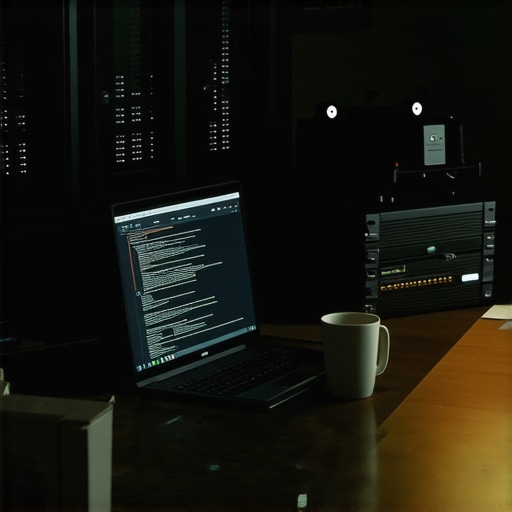 Close up of a programmer building an AI chatbot on a laptop with technical documentation nearby