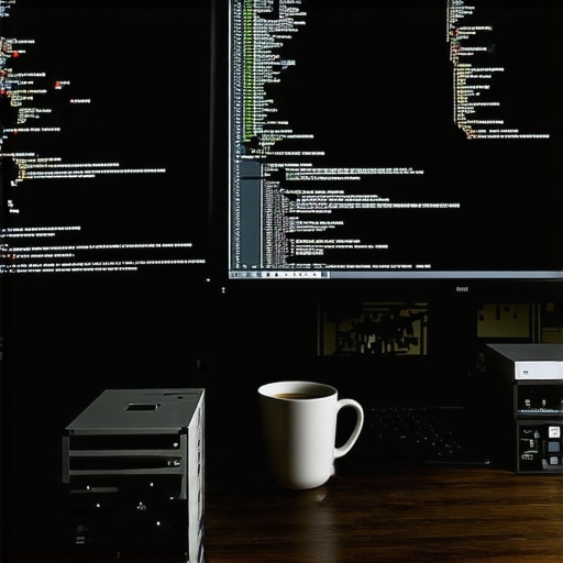 DIY AI Skaliranje i Automatizacija Radni prostor sa kodom za AI automatizaciju na ekranima