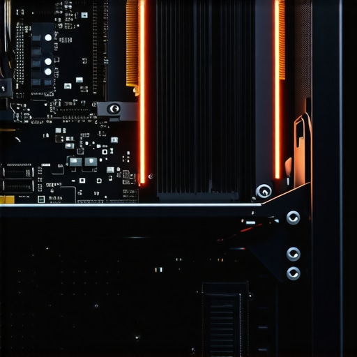 Close-up of a powerful GPU used for AI video generation in a workshop environment