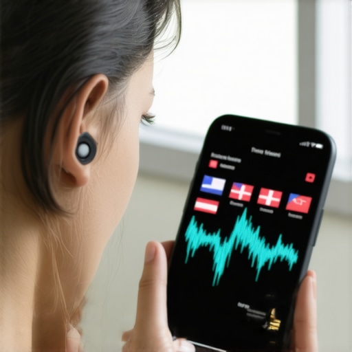 DIY AI prevod uživo sa običnim slušalicama Osoba koristi pametni telefon i obične slušalice za AI prevod u realnom vremenu