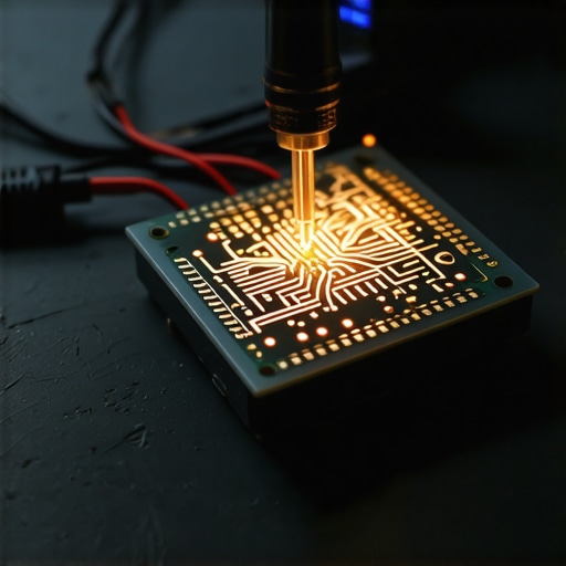 Close-up of DIY electronics and AI hardware components on a wooden table