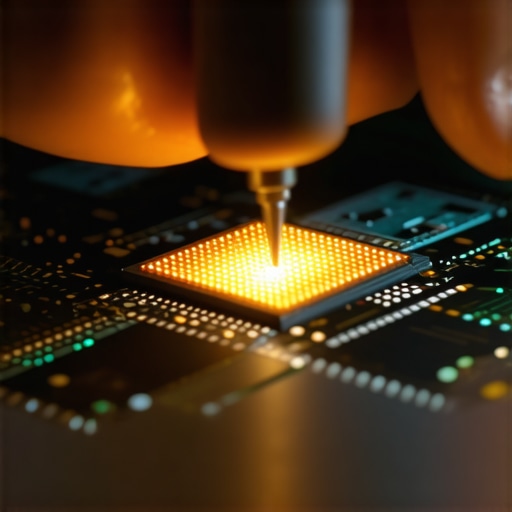 Digitalna blindiranost i zaštita AI svojine Ruka koja vrši mikro-popravke na matičnoj ploči uz digitalne efekte zaštite podataka