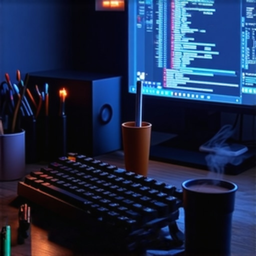 Radni prostor AI prompt inženjera sa kodom i alatima