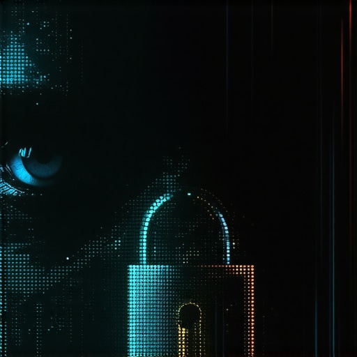 Digitalna zaštita identiteta 2026 Iskrivljeno lice na ekranu sa digitalnim lokotom koji simbolizuje zaštitu biometrije od krađe