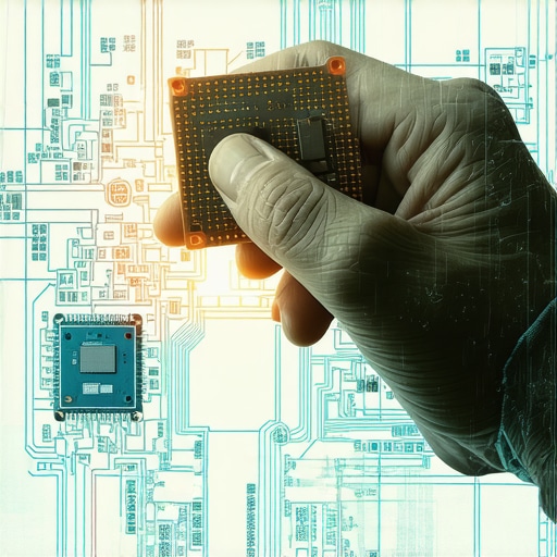 A gritty representation of manual labor meeting high-tech AI implementation