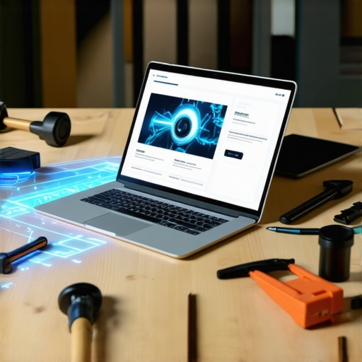 Gamma AI: Spoj digitalne preciznosti i zanatske vještine Laptop na radnom stolu u radionici prikazuje Gamma AI interfejs sa digitalnim alatima