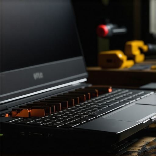 Bakrene cijevi i ventilatori unutar robusnog laptopa za vještačku inteligenciju