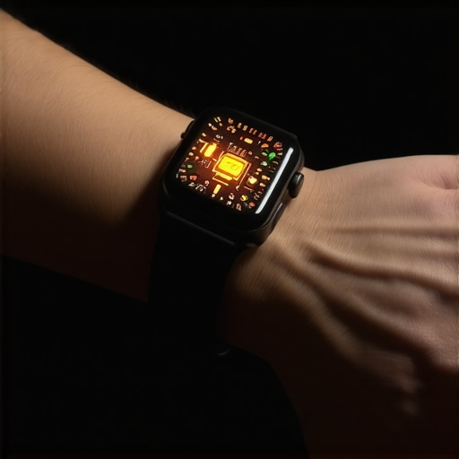 Close-up of a smartwatch showing internal hardware and heat dissipation