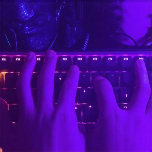 Inženjering AI slika putem tastature Ruke koje kucaju promptove za AI generisanje slika na mehaničkoj tastaturi