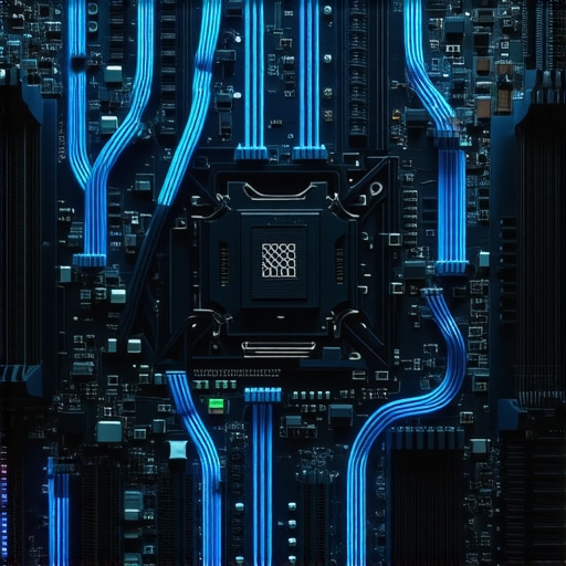 Close-up of a computer motherboard representing the reality of AI technology