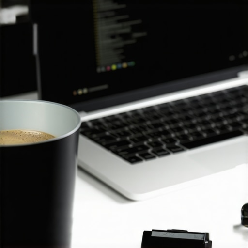 Moderni DIY programerski setup za 2026 Radni sto sa laptopom i alatom koji prikazuje AI generisanje koda