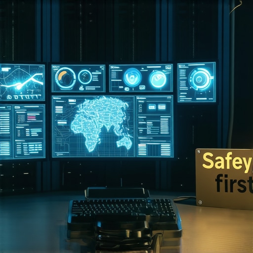 Radni prostor AI stručnjaka sa monitorima i serverskom opremom