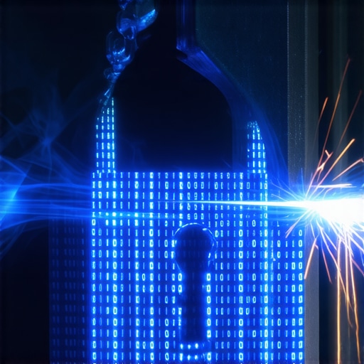 Digitalni katanac od koda koji se zavaruje u hakerskom okruženju kao simbol AI sigurnosti