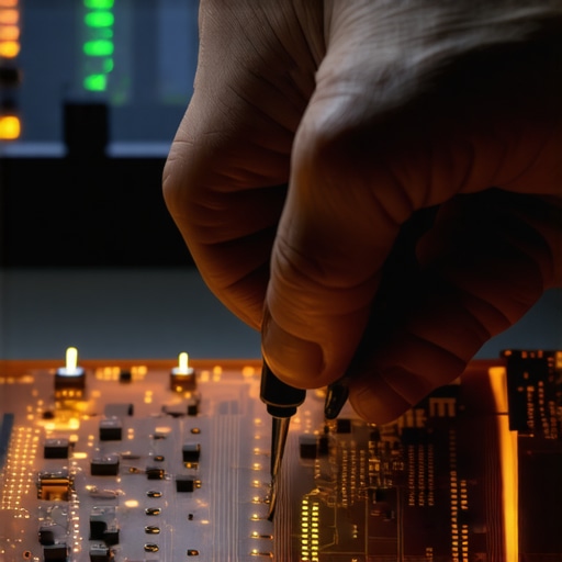 Ruka mjeri digitalnim instrumentom dok podaci teku u pozadini