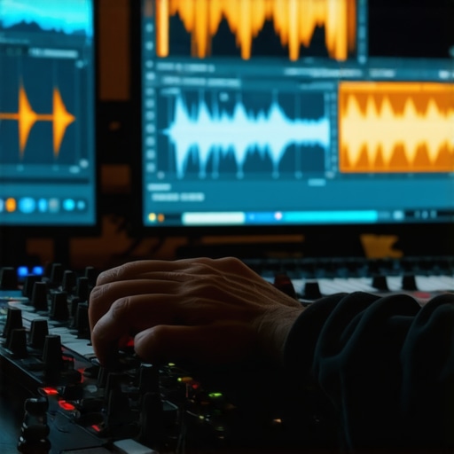 Proces pravljenja AI muzike u studiju Ruke producenta na kontroleru u AI studiju