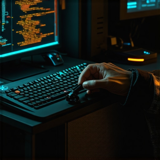 Digitalna radna površina sa kodom i lupom koja simbolizuje dubinsku analizu promptova.