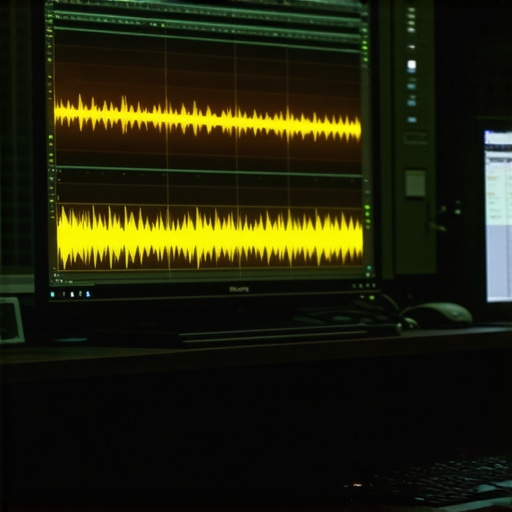 Ekran sa AI video alatima u mračnoj radnoj sobi