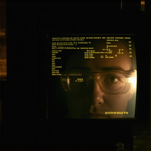 Provjera AI pristrasnosti u radionici Digitalni kod na ekranu u tamnom okruženju sa fokusom na sigurnosnu provjeru