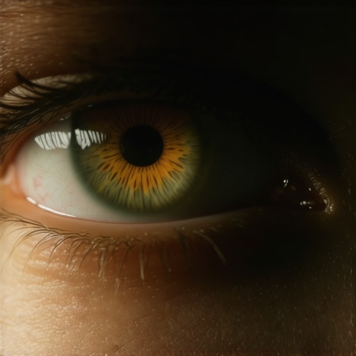 Close-up ljudskog oka sa detaljnom teksturom kože dobijenom putem vještačke inteligencije