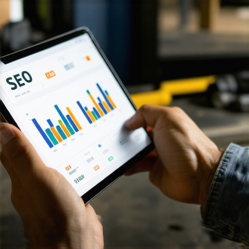 Mechanic hands analyzing SEO data for Google SGE 2026