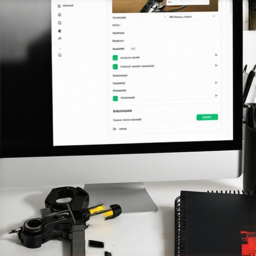 Technical setup of Shopify AI product recommendations on a laptop screen surrounded by DIY tools.