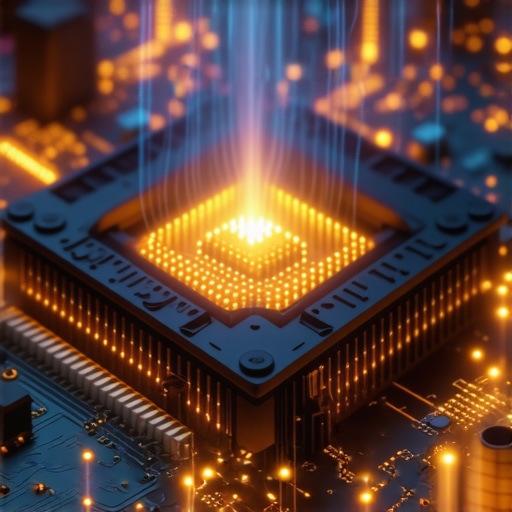 Prikaz unutrašnjosti AI procesora i logičkih kola