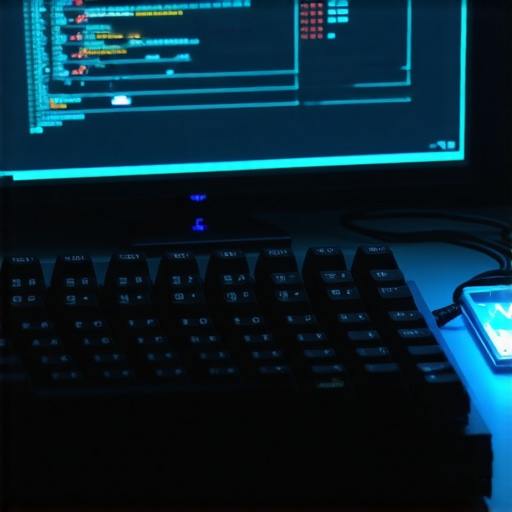 Top-K Sampling Tuning in AI Workshop Close-up of AI parameters and code on a screen in a dark tech-focused workshop environment.