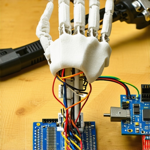 Robotski prst povezan na Arduino Nano na radnom stolu