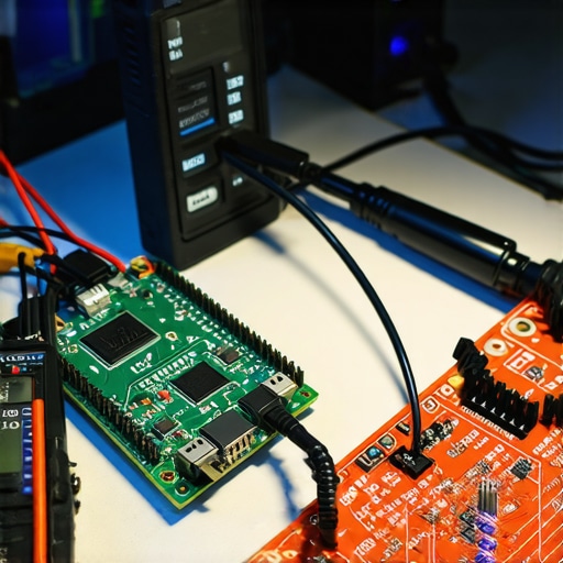 Elektronski dijelovi na radnom stolu spremni za ML integraciju