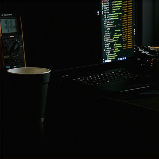 Radni sto data scientista sa kodom na ekranu i hardverom u pozadini