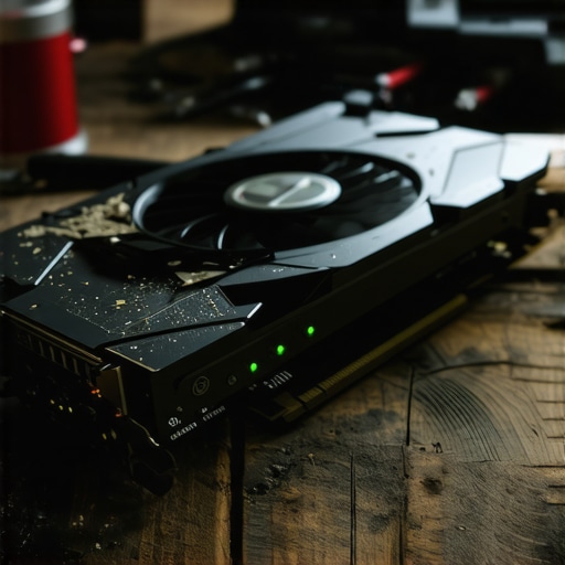 Grafička kartica na radnom stolu spremna za treniranje AI modela