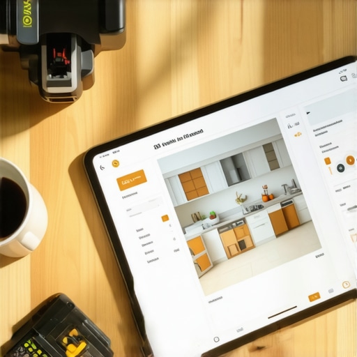 Digitalni prikaz IKEA AI planera za kuhinje na tabletu sa mjernim alatima