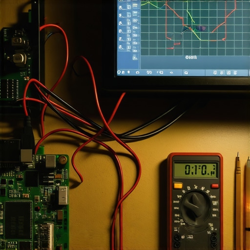 Elektronske komponente i grafikon neuronske mreže na radnom stolu