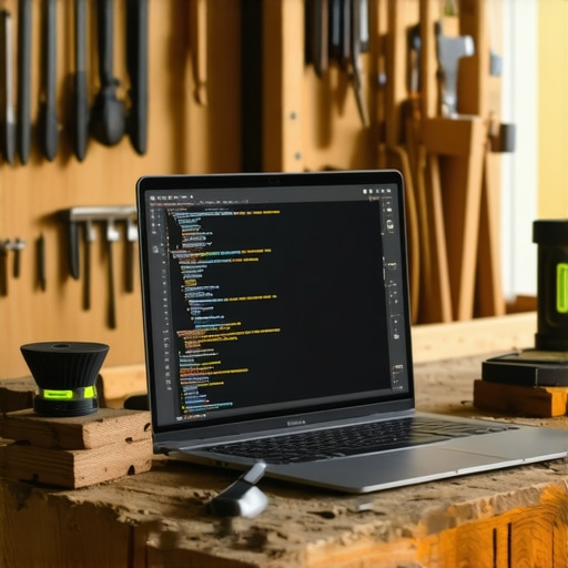 Laptop na radnom stolu sa SEO alatima i zanatskim priborom