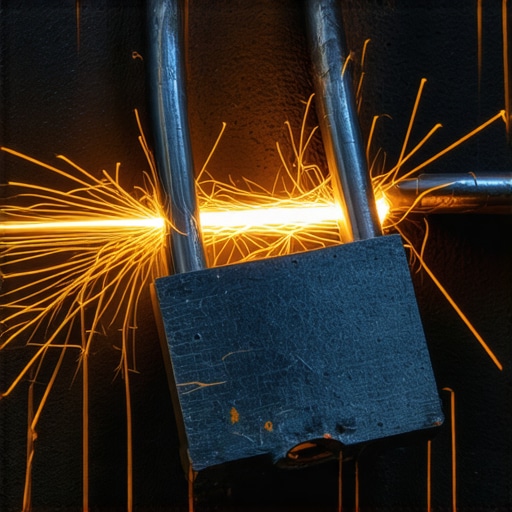 Security Lock for AI Data Protection Close-up of a padlock on a digital cable symbolizing AI data security in 2026