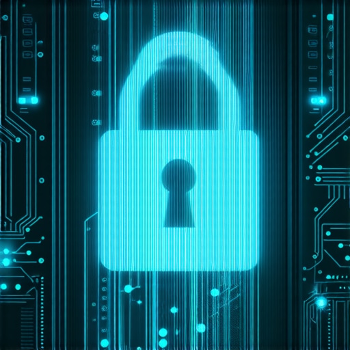 Digitalni katanac preko serverskih rekova koji simbolizuje zaštitu podataka u AI sistemima.