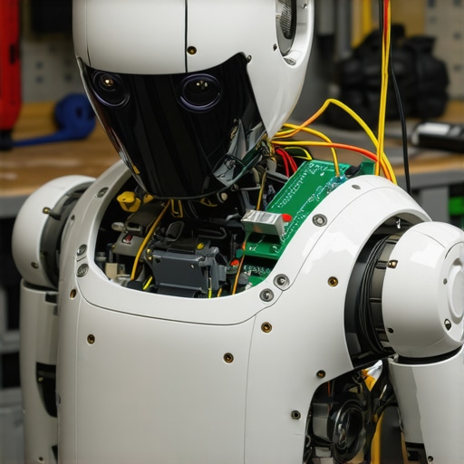 Detaljan prikaz elektronike i senzora unutar DIY kućnog robota asistenta