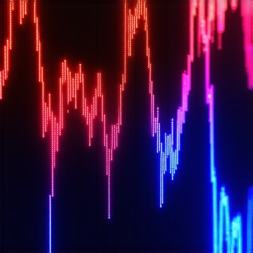 Grafički prikaz decision boundary linije koja razdvaja dvije grupe podataka na tamnom ekranu